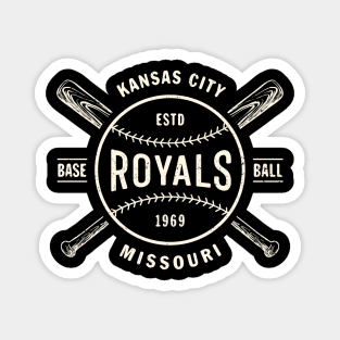 Kansas City Royals Bats & Ball by Buck tee Originals Magnet