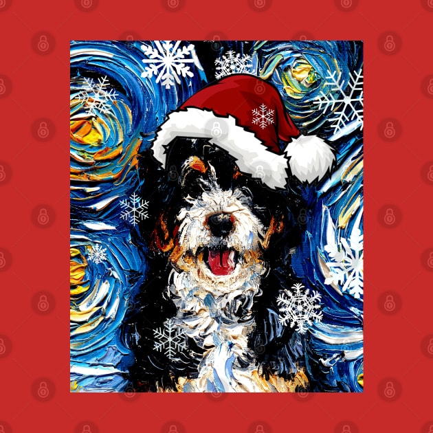 Bernedoodle Santa by sagittariusgallery