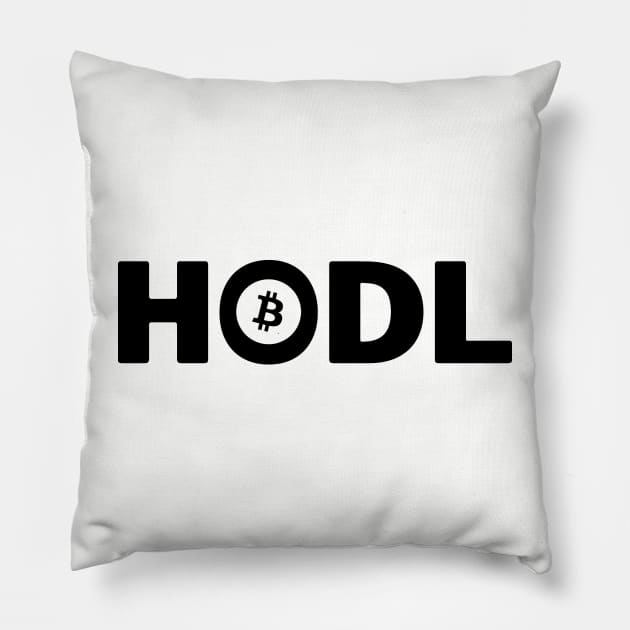 HODL Bitcoin Pillow by blueduckstuff