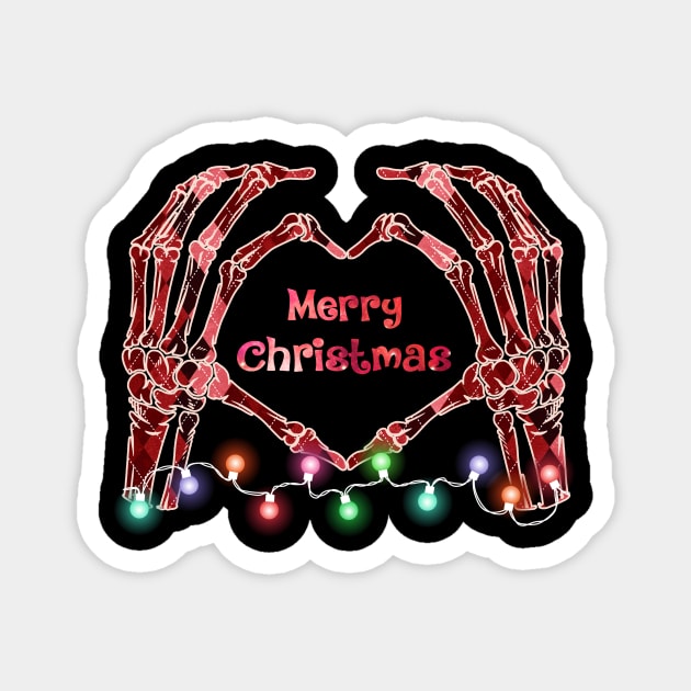 skeleton hand christmas Magnet by SantinoTaylor