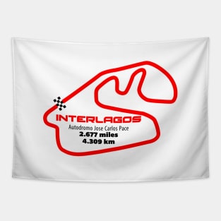 Interlagos Brazil Track Graphic Tapestry