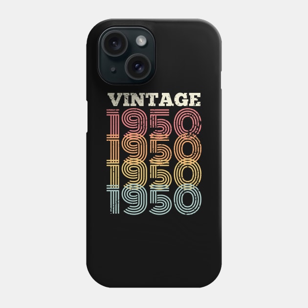 70th Birthday Gift 70 years Vintage 1950 Men Women Phone Case by CheesyB