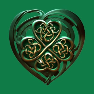 Shamrock Celtic heart T-Shirt