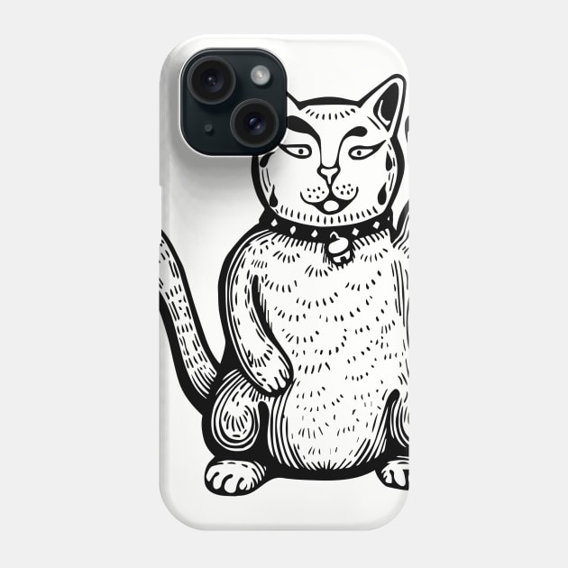 Maneki Neko Phone Case by ZooInk5