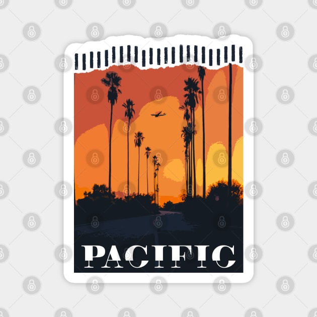 Pacific Sunset Design Magnet by EvoFORMA