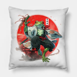 samurai frog Pillow