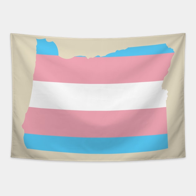 Trans Pride Oregon Tapestry by beerhamster