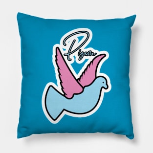 Beautiful Flying Pigeon Bird vector illustration. Animal nature icon concept. Pigeon bird logo design vec Pillow