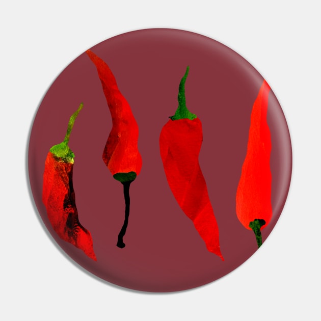 red hot pepper Pin by tetiana12.art