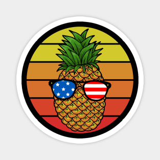 Patriotic Pineapple - 4th of July Magnet