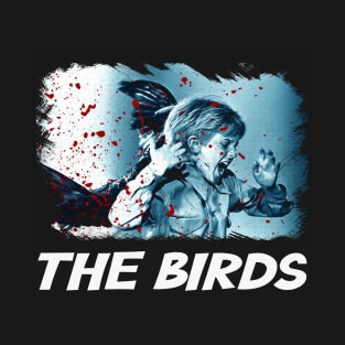 Hitchcocks Avian Nightmare Birds Movie Art Tee T-Shirt