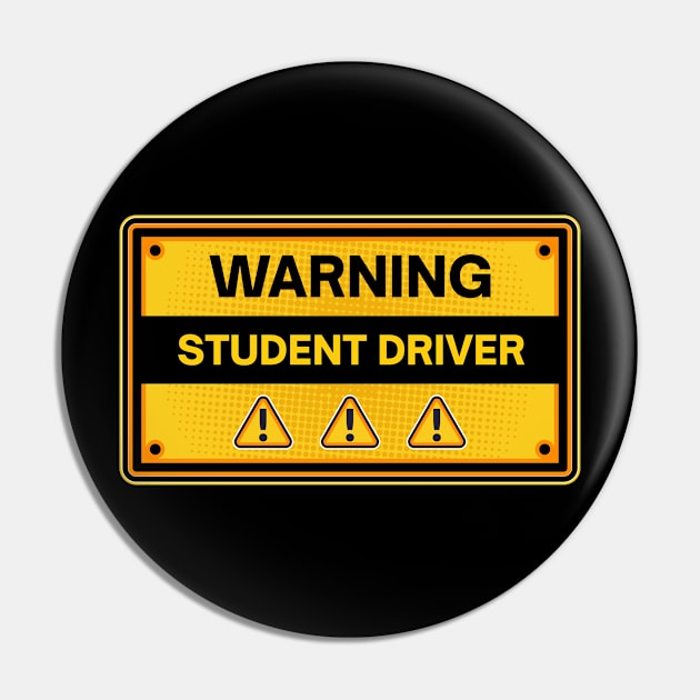 Student Driver Warning Sign | Learner Driver Funny Saying Gift | Funny Bumper Quote | Learner Driver Gift | Driving School Funny sticker Pin by Your Print 