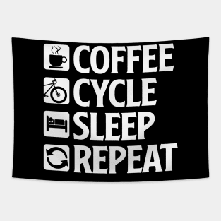 Coffee Cycle Sleep Repeat - Mountain Bike T-Shirt Tapestry