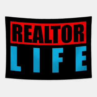 Realtor Life Fathers Day Gift Funny Retro Vintage Tapestry