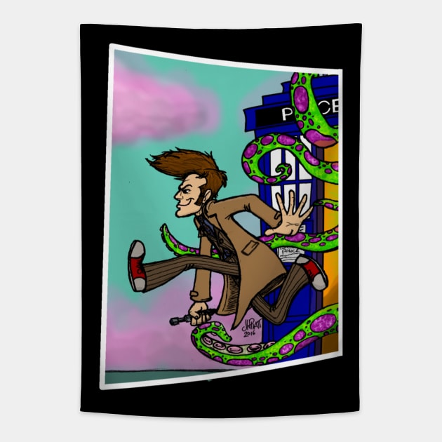 The Doctor Escapes Tapestry by UzzyWorks