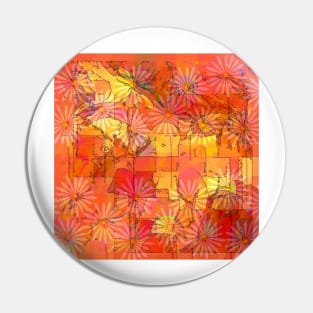 Abstract Shapes Over Daisies: Maps &amp; Apps Series Pin