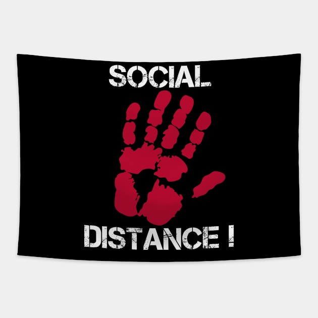 Social Distance! Tapestry by blackshopy