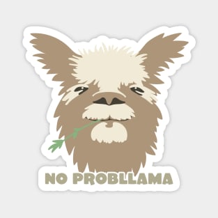 No Probllama Llama Magnet