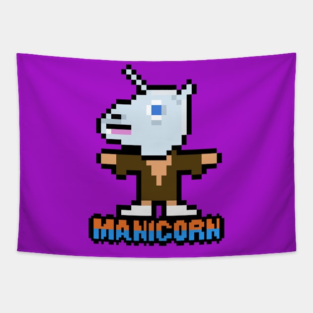 Manicorn 8-Bit Retro Tapestry by WithoutYourHead