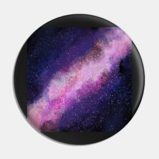 Purple Watercolour Galaxy Pin