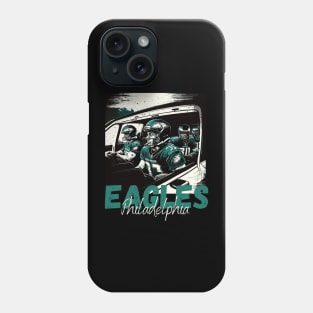 Philadelphia eagles football player graphic design cartoon style beautiful artwork Phone Case