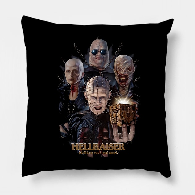 HELLRAISER LAMENT BOX Pillow by Ahana Hilenz