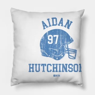 Aidan Hutchinson Detroit Helmet Font Pillow