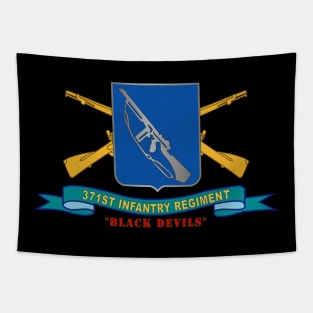 371st Infantry Regiment - Black Devils w Br - Ribbon Tapestry