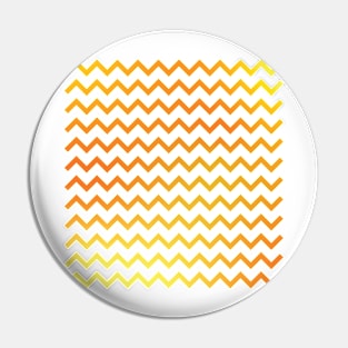 Chevron Stripes Yellow and Orange Golden Gradient Pin