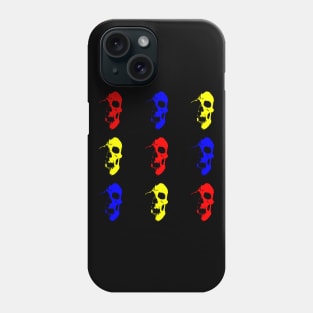 Skull 3x3 - Red/Blue/Yellow Phone Case