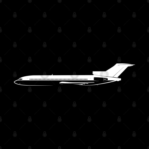 Boeing 727-200 Silhouette by Car-Silhouettes