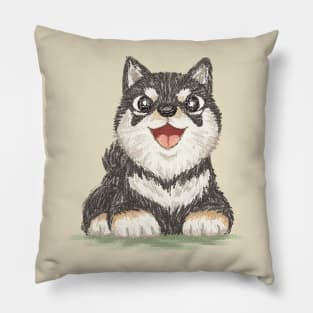 Black-Shiba dog Pillow