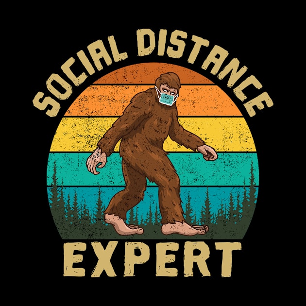 Funny Bigfoot Social Distance Expert, Funny Introvert by FrontalLobe