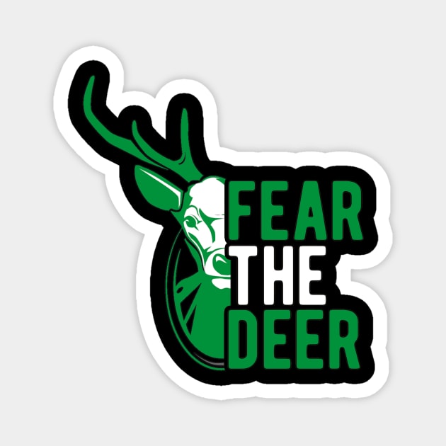 Basketball Milwaukee Fear Deer Hunting Sports Lovers Fans Wisconsin Basket Magnet by andreperez87