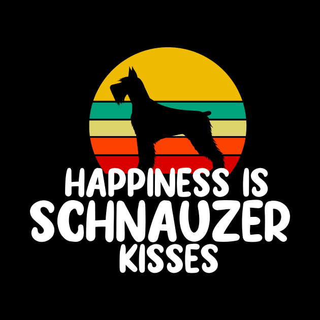 Happiness is Schnauzer Kisses T-Shirt, Schnauzer hoodie, I love Schnauzers Dog, Schnauzer lover gift vintage by Chichid_Clothes