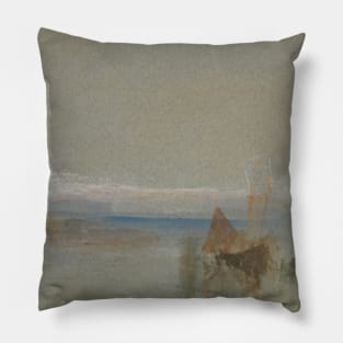 Fishing Boats Becalmed off le Havre by J.M.W. Turner Pillow