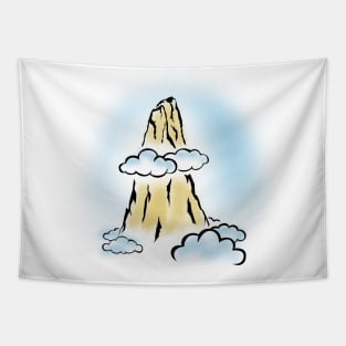 Mountain and clouds Tapestry