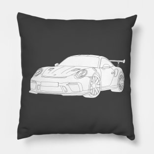 Porsche GT3 RS car selfmade drawing Pillow