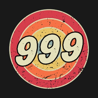 Angel Number 999 (Repeating Numbers) Retro Vintage T-Shirt