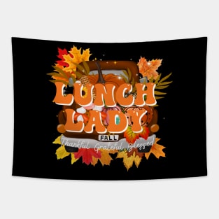 Lunch Lady School Cafeteria Worker Truck Pumpkin Fall Autumn Tapestry