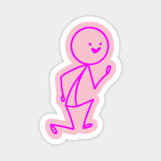 Stickman Pink Magnet