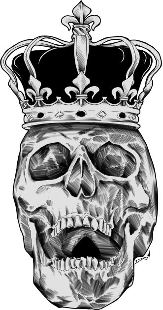 Skull king Opaque Kids T-Shirt by paintchips