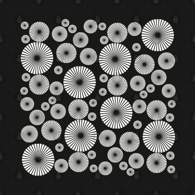 Black and white abstract seamless pattern with circle elements by marina63