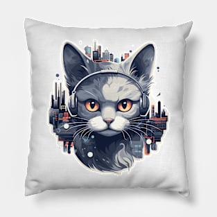 Cat Animal World Pet Dog Loving Fun Pillow