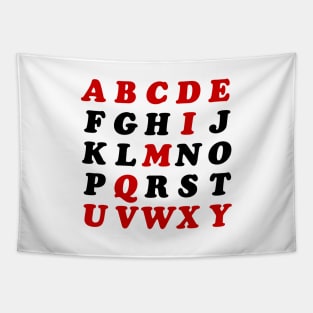 English Alphabet Tapestry