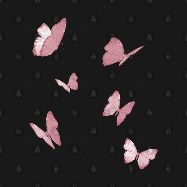 butterflies pink white by CharlieCreator