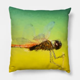 Low Poly Dragonfly Pillow