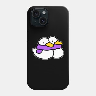 Cute Duck Couple in Scarf Phone Case