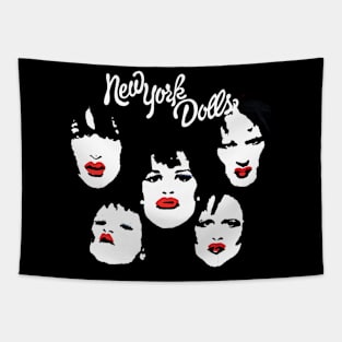 Retro Faces Tapestry