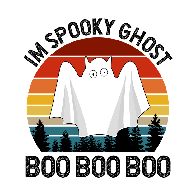 I'm Spooky Cute cat ghost Boo Boo Boo by opooqodesign